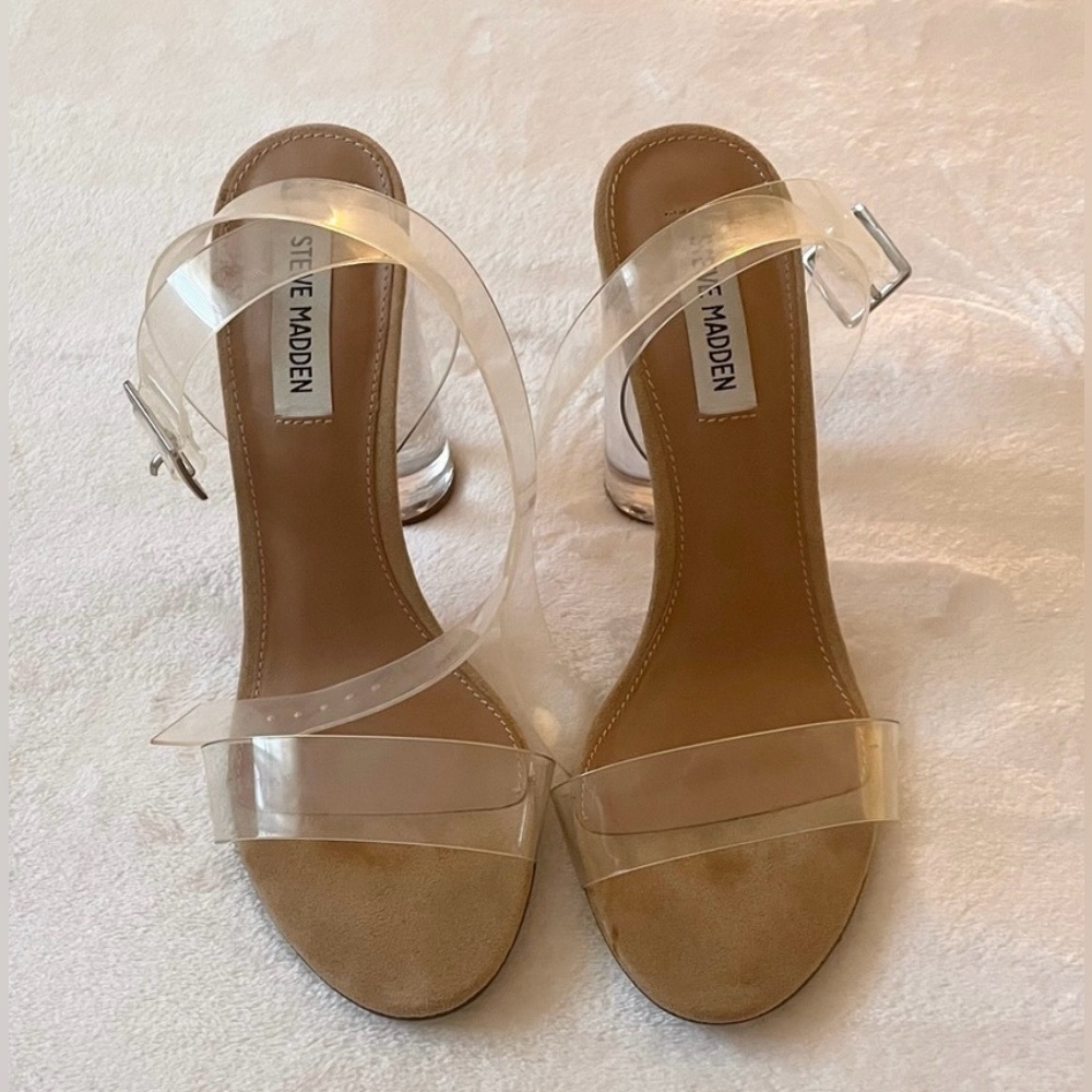 Steve Madden Women's Clear Heeled Sandals